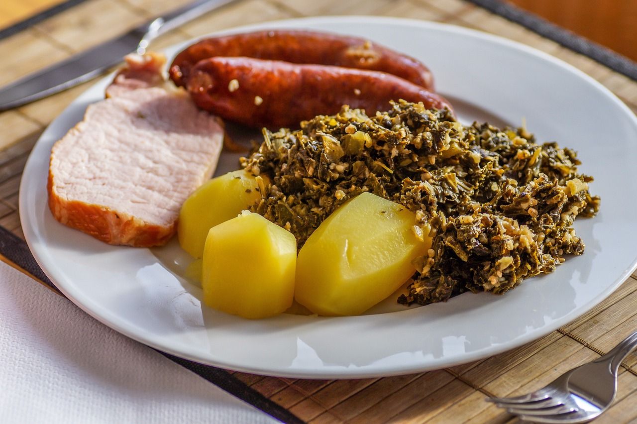 Grünkohl mit Kassseler und Kartoffeln