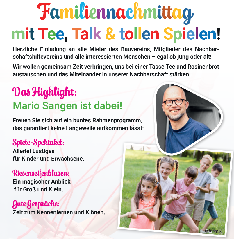 Familiennachmittag mit Spielespektakel von und mit Mario Sangen